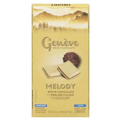 Gefen White Chocolate With Praline Filling Melody 100 g, $4.99/100g