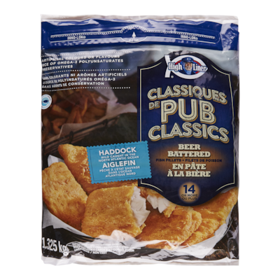 High Liner Filets d’aiglefin en pâte à la bière, non cuits, Pub Classics 1.325 kg, 1,96 $/100g