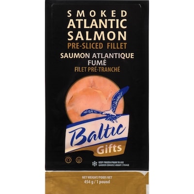Baltic Smoked Atlantic Salmon Fillet Pre-Sliced 454 g, $5.28/100g