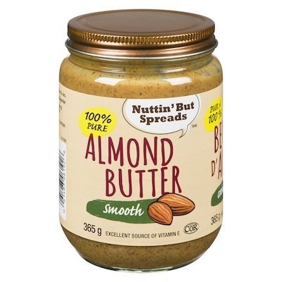 null Nuttin' But Spreads Almond Butter Smooth 365 g, $2.74/100g