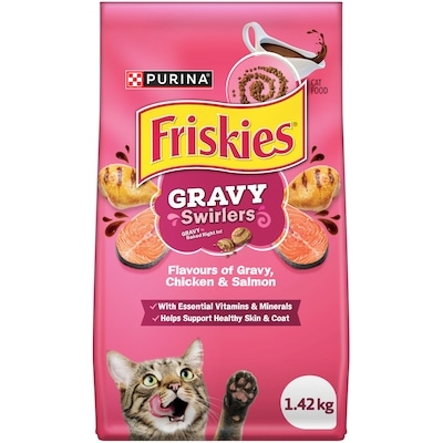 Purina Friskies Gravy Swirlers Assorted Flavours, Dry Cat Food 1.42 kg, $0.56/100g