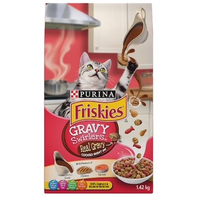Purina Friskies Tourbillons de Sauce, Nourriture Sèche pour Chats 1,42 kg 1.42 kg, 0,56 $/100g