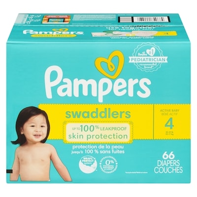 Pampers Swaddlers Active Baby Diaper Size 4 66 Count 66 ea, $0.50/1ea