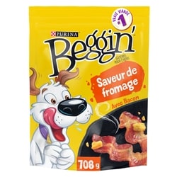 Purina Beggin' tranches gâteries pour chiens bacon et fromage 708 g, 1,98 $/100g