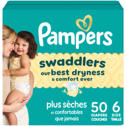 Pampers Couches Swaddlers, taille 6, 50 unités 50 ea, 0,70 $/1ch