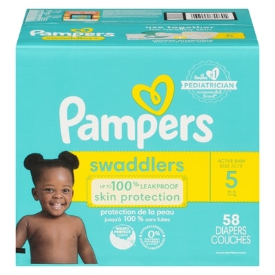 Pampers Swaddlers Active Baby Diaper Size 5 58 Count 58 ea, $0.62/1ea
