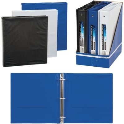 null Reliure en vinyle avec fenêtre, 1,5 po 1 ea, 5,00 $/1ch