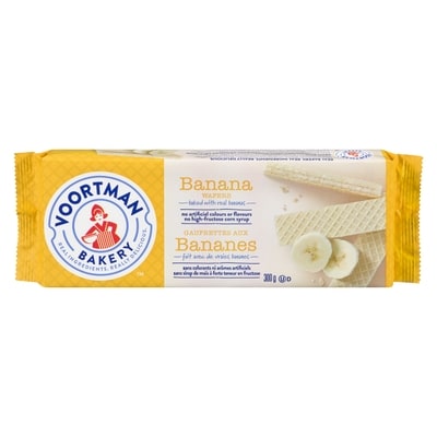 Voortman Wafers Banana 300 g, $1.10/100g