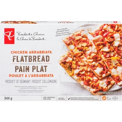 le Choix du Président Pain plat poulet à l’arrabbiata 344 g, 1,74 $/100g