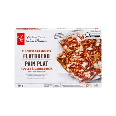 le Choix du Président Pain plat poulet à l’arrabbiata 344 g, 1,31 $/100g