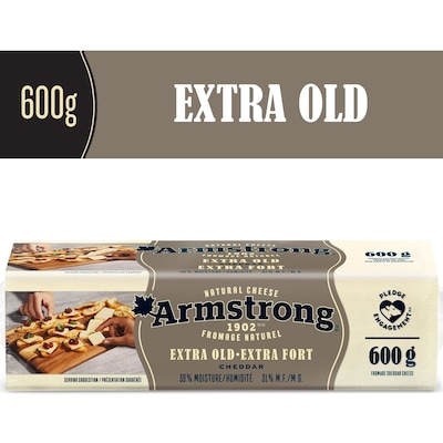 Armstrong Extra Old Cheddar Cheese 600 g, $1.75/100g
