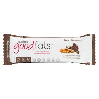LoveGoodFats Barre collation chocolat riche avec amandes, paquet de 12 12x39.0 g, 6,41 $/100g