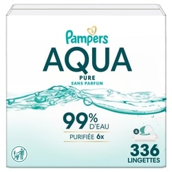 Pampers Lingettes pour bébés Aqua Pure, 6X 336 lingettes 336 ea, 0,06 $/1ch