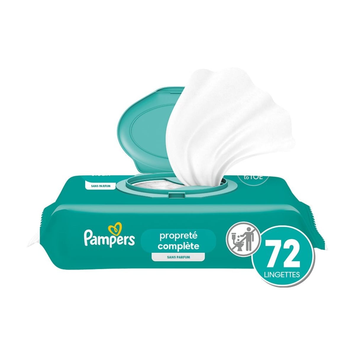 Pampers Lingettes pour bébés Baby-Clean, non parfumées, 1X boîte distributrice, 72 lingettes 72 ea, 0,06 $/1ch