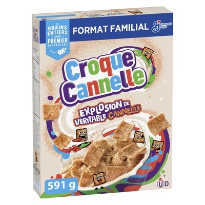 General Mills Croque Cannelle, Céréales Pour le Petit-déjeuner, Grains Entiers, Format Familial 591 g, 1,18 $/100g