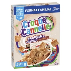 General Mills Croque Cannelle, Céréales Pour le Petit-déjeuner, Grains Entiers, Format Familial 591 g, 1,02 $/100g