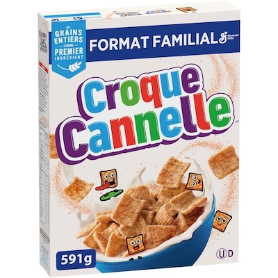 General Mills Croque Cannelle, Céréales Pour le Petit-déjeuner, Grains Entiers, Format Familial 591 g, 1,35 $/100g