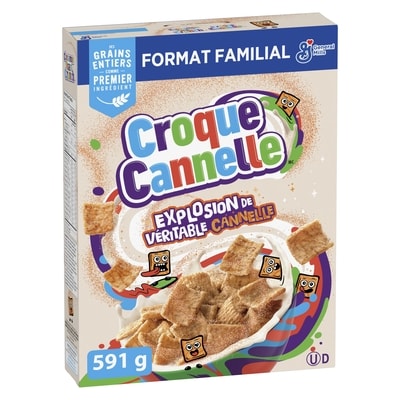 General Mills Croque Cannelle, Céréales Pour le Petit-déjeuner, Grains Entiers, Format Familial 591 g, 0,93 $/100g