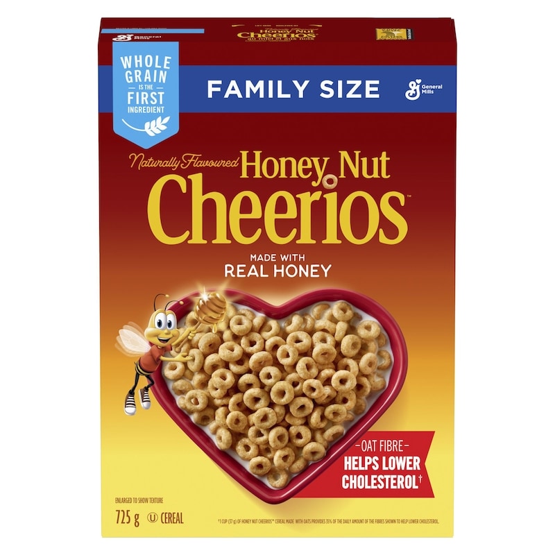 Honey Nut Cheerios Breakfast Cereal, Family Size, Whole Grains