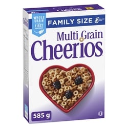 General Mills Multi Grain Cheerios Breakfast Cereal, Family Size, Whole Grains 585 g, $1.19/100g