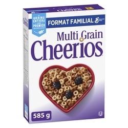 General Mills Céréales à base de grains entiers Cheerios miel et noix, format familial 585 g, 1,37 $/100g