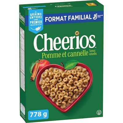 General Mills Céréales pommes et cannelle Cheerios, format familial 778 g, 1,03 $/100g