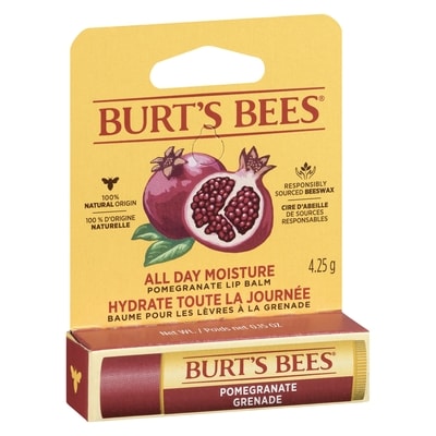 100% Natural Origin Moisturizing Lip Balm, Pomegranate