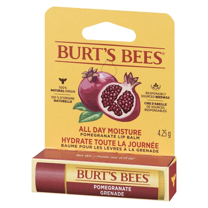 100% Natural Origin Moisturizing Lip Balm, Pomegranate