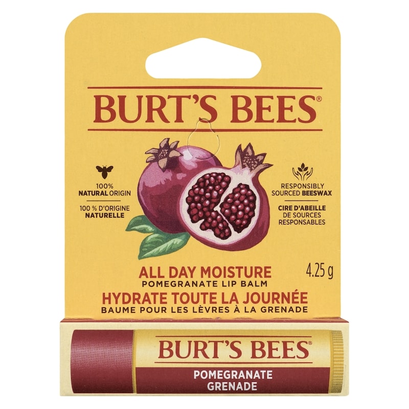 100% Natural Origin Moisturizing Lip Balm, Pomegranate