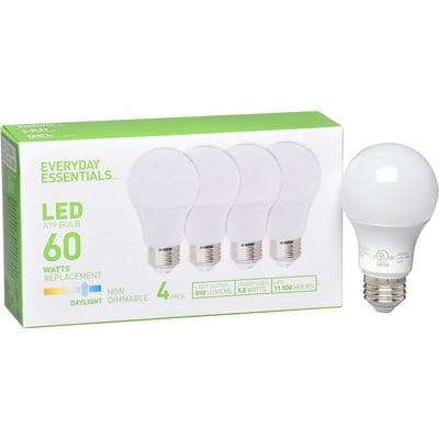 Ampoules A19 de 60 W, DEL lumière du jour