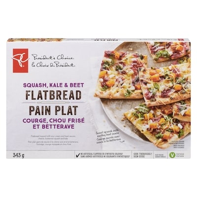 le Choix du Président Pain plat courge, chou frisé et betterave 343 g, 1,75 $/100g
