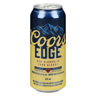 Coors Edge Non-Alcoholic Beer with Natural Flavours Double Brewed 473 ml, $0.63/100ml