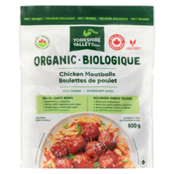 Yorkshire Valley Farms Boulettes de poulet biologiques, entièrement cuites 800 g, 2,50 $/100g