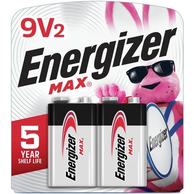 Energizer Alkaline Batteries 9V2 Max 1 ea, $6.50/1ea