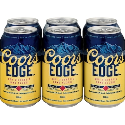 Coors Edge Non-Alcoholic Beer with Natural Flavours Double Brewed  6x355.0 ml, $0.40/100ml
