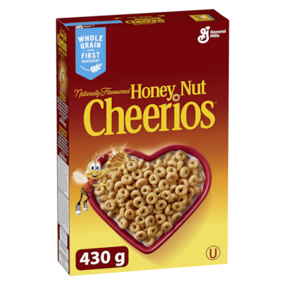 General Mills Honey Nut Cheerios Breakfast Cereal, Whole Grains 430 g, $1.28/100g
