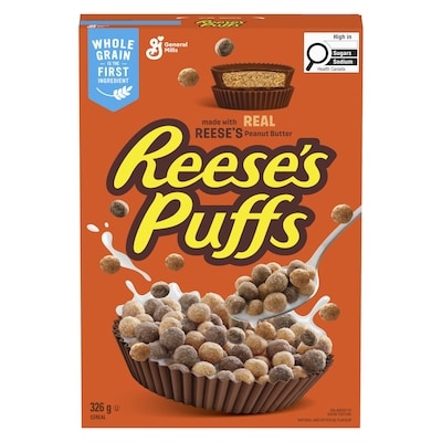 Reese's Puffs Breakfast Cereal, Peanut Butter Chocolate, Whole Grains