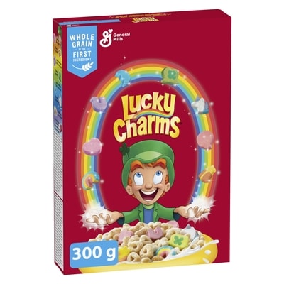 General Mills Lucky Charms Breakfast Cereal with Marshmallows, Whole Grains 300 g, $1.66/100g