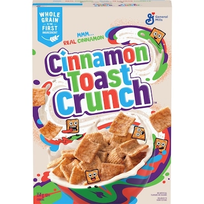General Mills Cinnamon Toast Crunch Breakfast Cereal, Whole Grains and Real Cinnamon 354 g, $1.55/100g