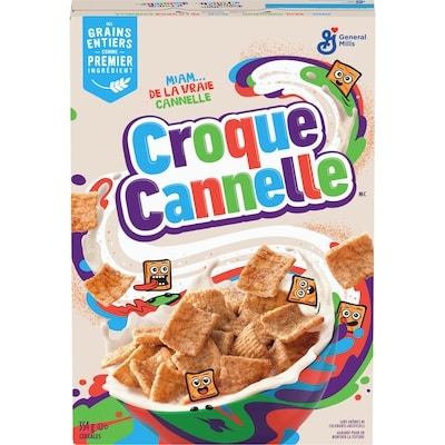 General Mills Croque Cannelle,Céréales Pour le Petit-déjeuner au Gout De Cannelle Authentique, Grains Entiers 354 g, 1,64 $/100g