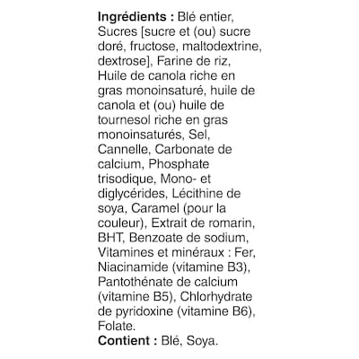 Croque Cannelle,Céréales Pour le Petit-déjeuner au Gout De Cannelle Authentique, Grains Entiers