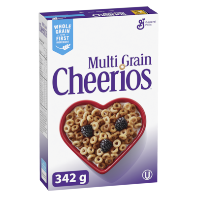 General Mills Multi Grain Breakfast Cereal, Whole Grains 342 g, $1.61/100g