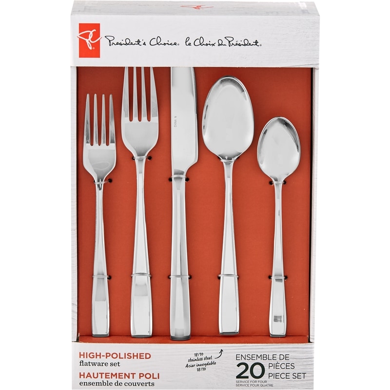 President's Choice High Polished 18/10 Flatware Set - Bronwyn