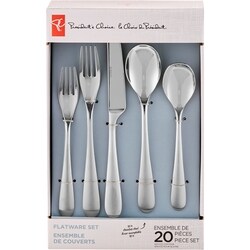 le Choix du Président President's Choice Ensemble de couverts en acier inoxydable 18/0 – Phoebe 20x1.0 ea, 2,00 $/1ch