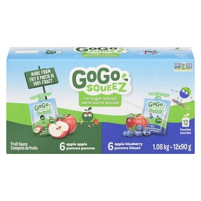 GoGo Squeez Compote aux pommes 90 g, 1,11 $/100g