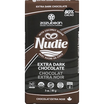 Zazubean Chocolate Extra Dark 85 g, $8.22/100g