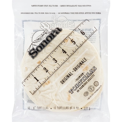 Sonora Tortillas Originale de Première Qualité, caisse de 42 42x15.12 kg, 0,66 $/100g