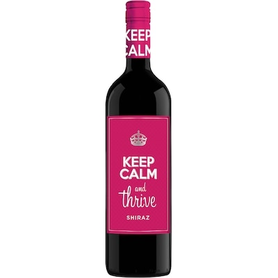 KEEP CALM Vin rouge Shiraz (Pièce d’identité requise au moment du ramassage) 750 ml, 1,53 $/100ml