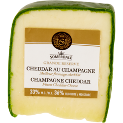 Somerdale Fromage cheddar au champagne vielli 12 mois 5,50 $/100g 24,95 $/1lb