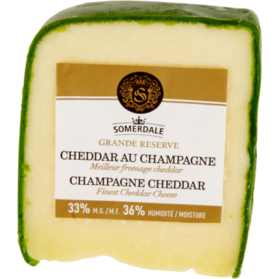 Somerdale Fromage cheddar au champagne vielli 12 mois 5,50 $/100g 24,95 $/1lb